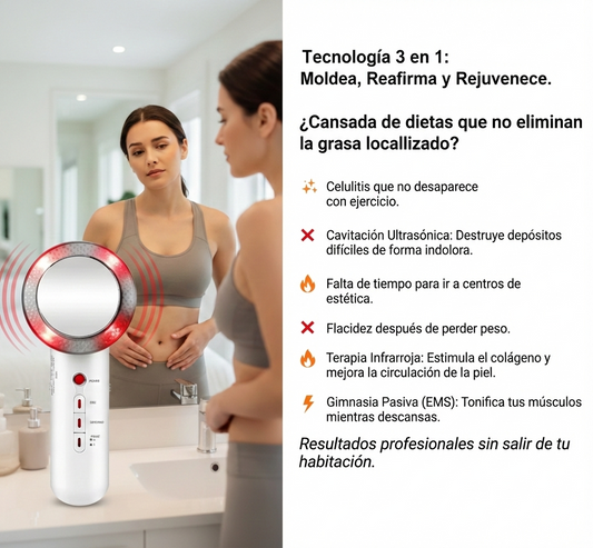 Masajeador Corporal Ultrasonido 3 en 1